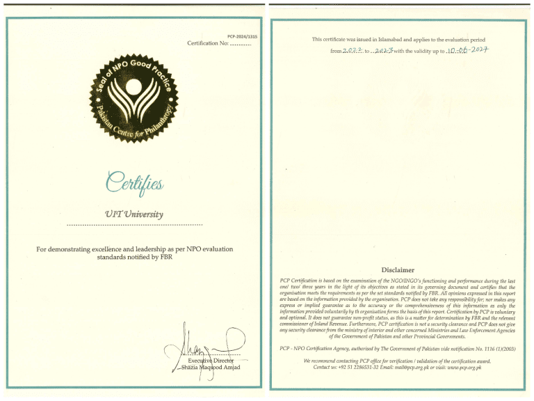 Award of Seal of NPO Good Practice by PCP