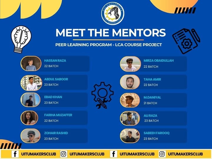 Peer-Learning Program – Technical guidance for beginners, leadership skill-building for seniors